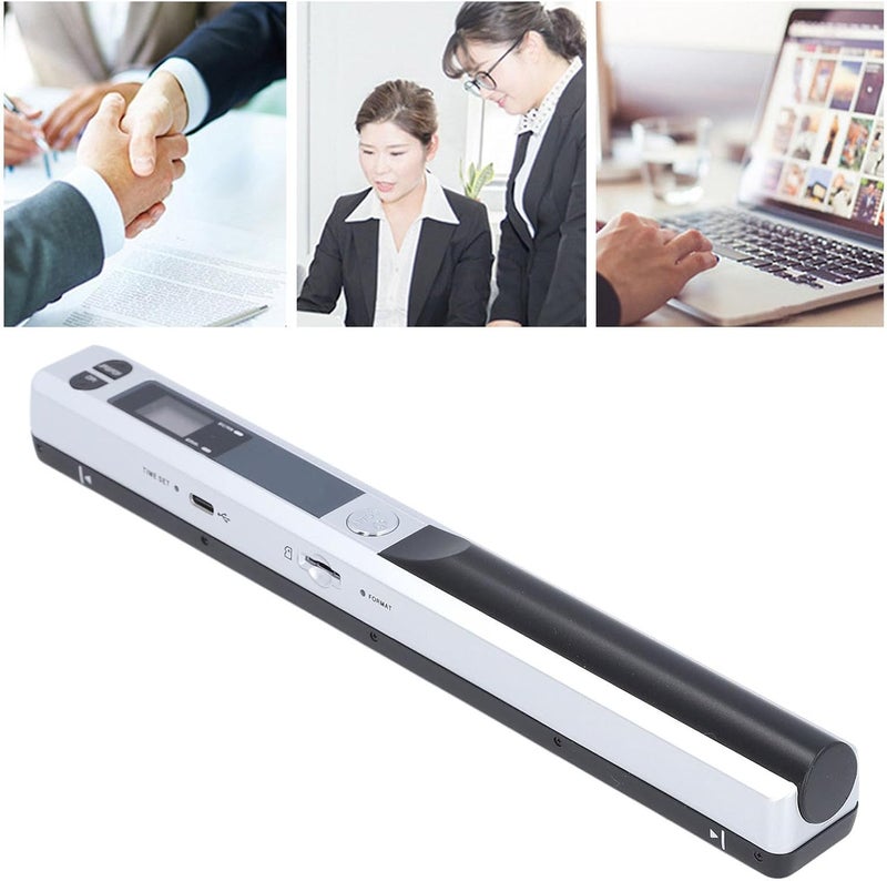 Luocute Portable Scanner, 900DPI Handheld Document Scanner with 32GB SD Card Support, for A4 Documents Photos Receipts JPG PDF Format Home Travel Office (Silver) - Image 4