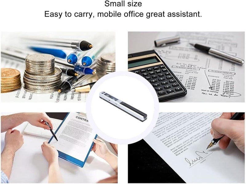 Luocute Portable Scanner, 900DPI Handheld Document Scanner with 32GB SD Card Support, for A4 Documents Photos Receipts JPG PDF Format Home Travel Office (Silver) - Image 5