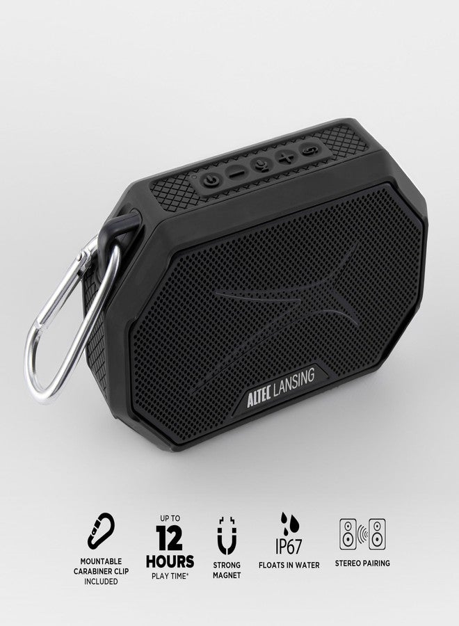 ألتك لانسينج مكبر صوت بلوتوث محمول من Altec Lansing طراز HYDRAMINI 2.0، مقاوم للماء بمعيار IP67، مكبر صوت محمول، مدة تشغيل تصل إلى 12 ساعة، اقتران لاسلكي، شحن سريع عبر منفذ USB-C، بلوتوث مغناطيسي، تكامل مع المساعد الصوتي - Image 2
