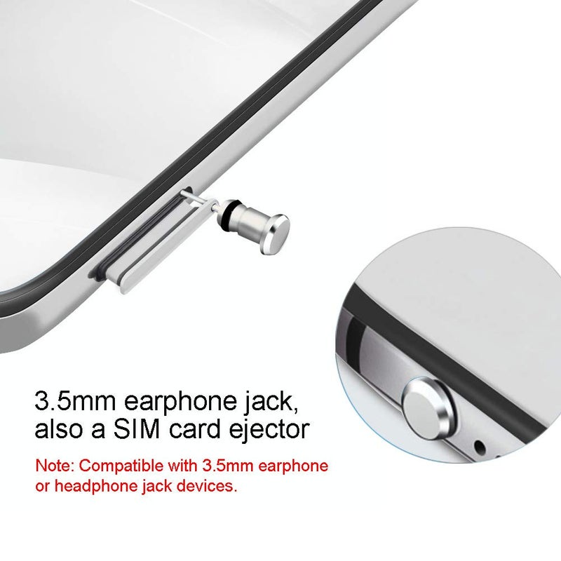 Careflection USB C Cover Cap Anti Dust Plug, Cell Phone Type C Charging Port and Earphone Jack Cap Dirt Protector, Compatible with Samsung Galaxy S21 Pixel OnePlus Laptop MacBook Pro Android Silver 2 PCS - Image 4