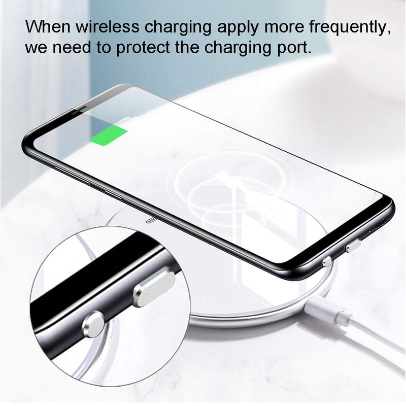 Careflection USB C Cover Cap Anti Dust Plug, Cell Phone Type C Charging Port and Earphone Jack Cap Dirt Protector, Compatible with Samsung Galaxy S21 Pixel OnePlus Laptop MacBook Pro Android Silver 2 PCS - Image 5
