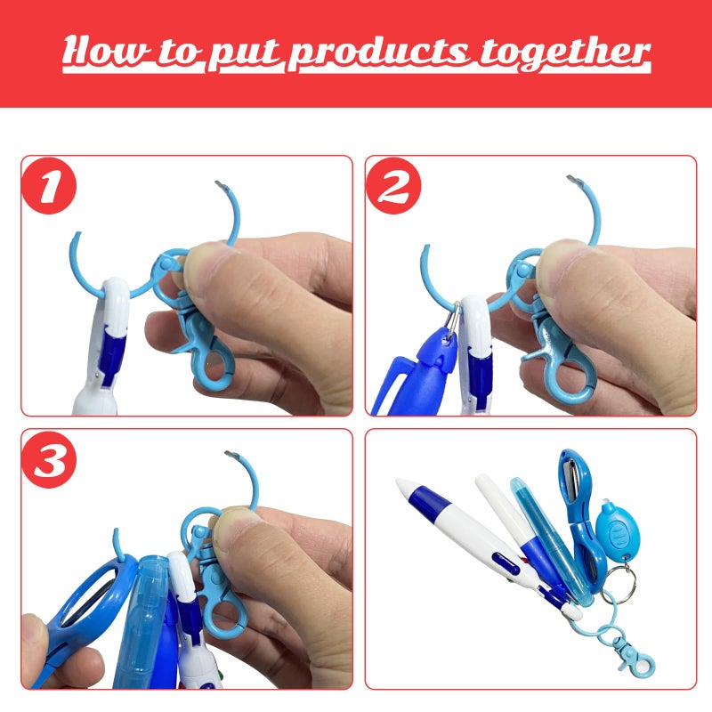 SENONAPO 84 Pcs Badge Reel Pen Nurse Badge Pen Tool Accessories Mini Highlighter Set with Mini Highlighter Folding Scissors Retractable Neon for Nurse(Multicolor) - Image 4