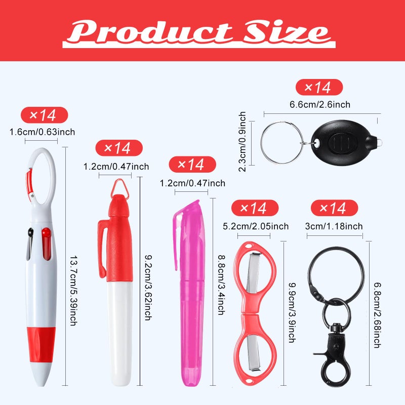 SENONAPO 84 Pcs Badge Reel Pen Nurse Badge Pen Tool Accessories Mini Highlighter Set with Mini Highlighter Folding Scissors Retractable Neon for Nurse(Multicolor) - Image 2