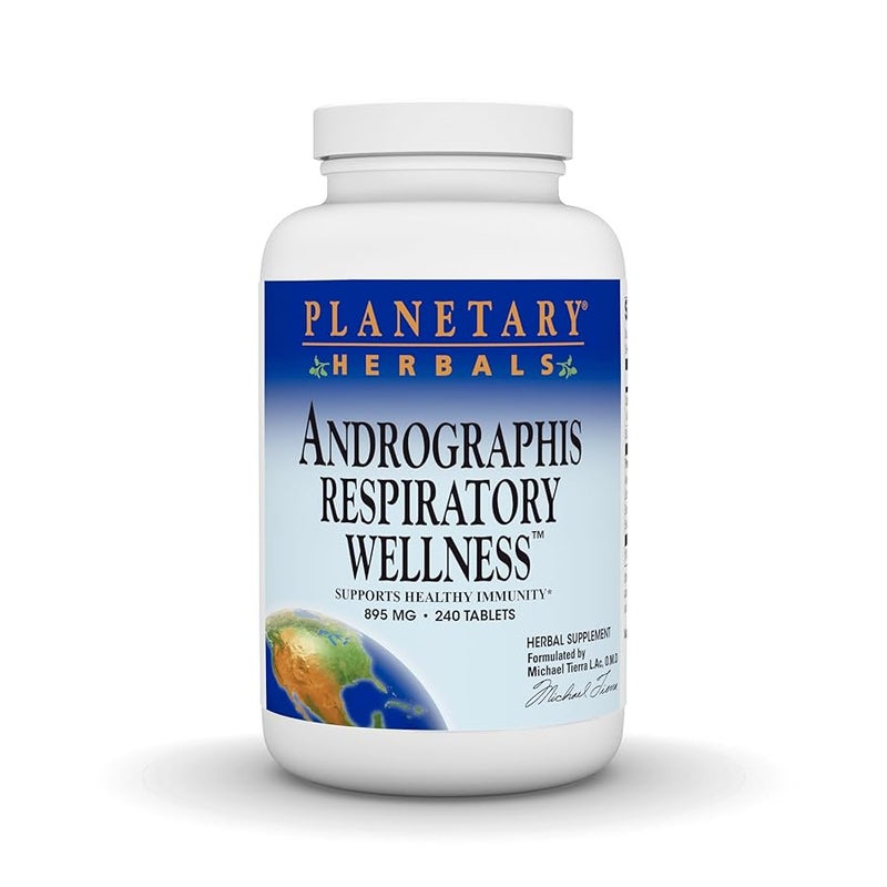 Planetary Herbals Andrographis Respiratory Wellness 895mg Supports Healthy Immunity 240 Tablets