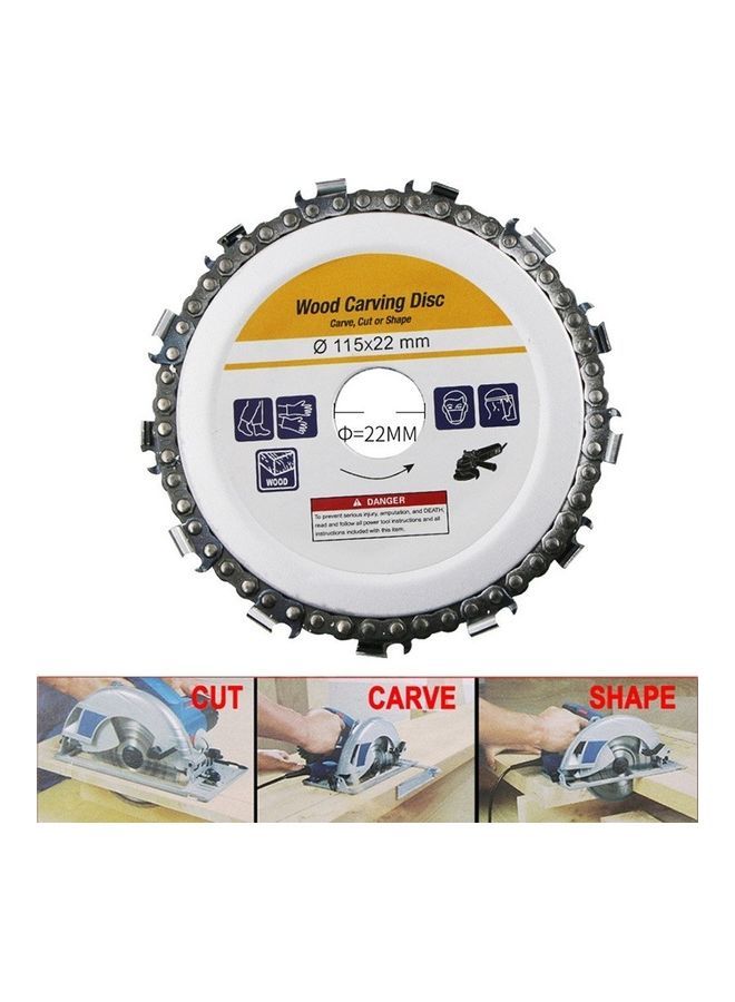 NIBEMINENT Woodworking Chainsaw Carving Disc White/Silver  - Image 2