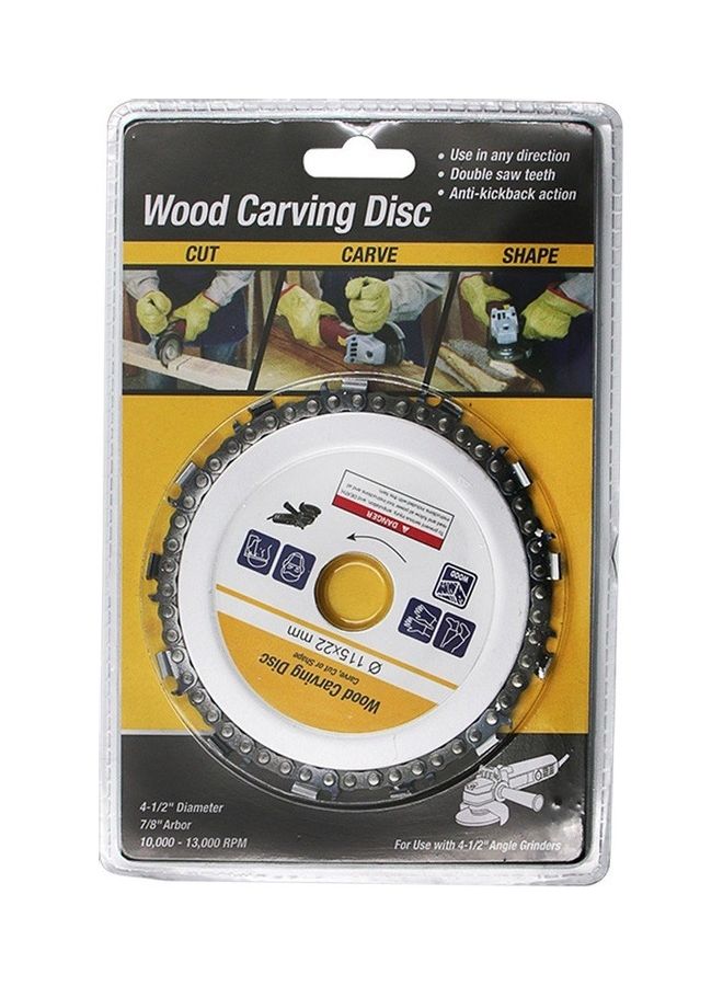 NIBEMINENT Woodworking Chainsaw Carving Disc White/Silver  - Image 5