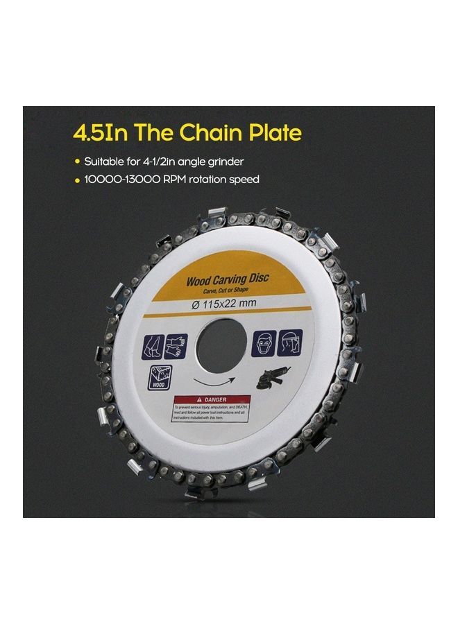 NIBEMINENT Woodworking Chainsaw Carving Disc White/Silver  - Image 3