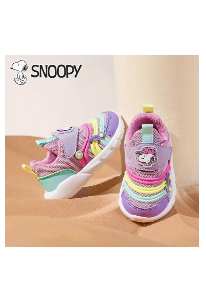 Snoopy Baby Breathable Walking Shoes With Soft Sole, Anti Slip And Anti Kick Function Shoes - Image 1