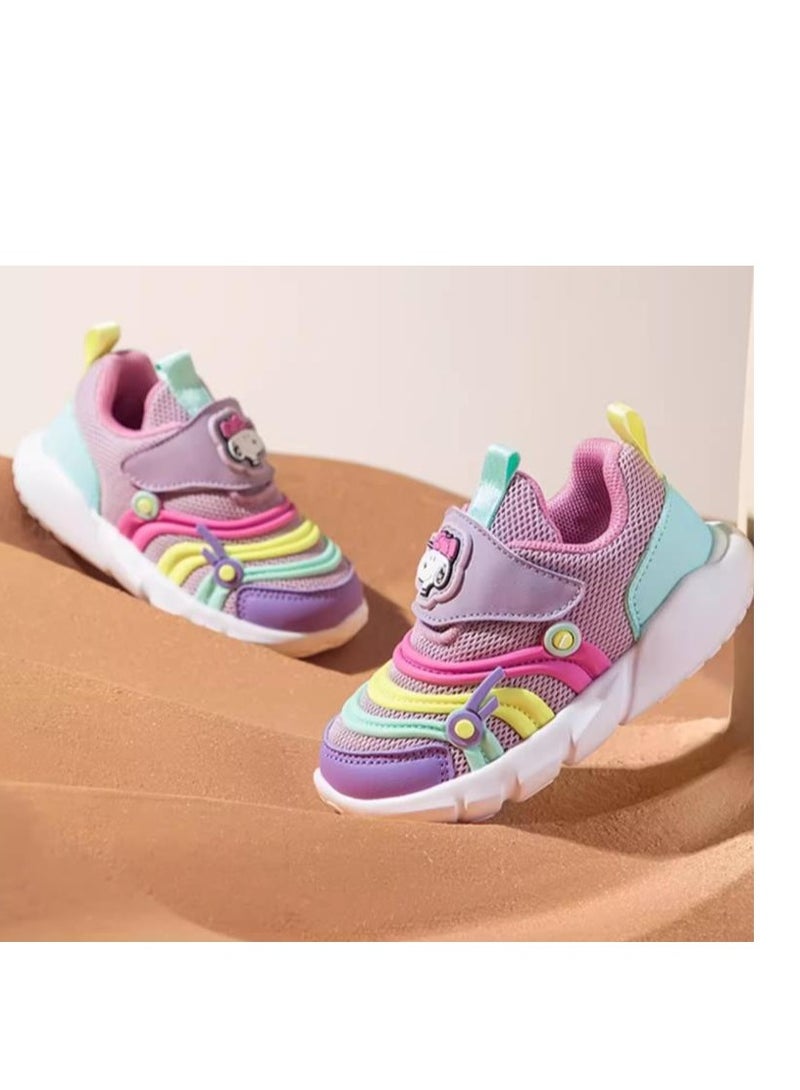 Snoopy Baby Breathable Walking Shoes With Soft Sole, Anti Slip And Anti Kick Function Shoes - Image 3