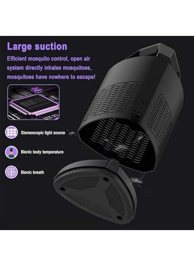 HOOKOR - Electric Mosquito Killer, Electric Bug Zapper, Fly Killer Bug Zapper, Mosquito Zapper, Mosquito Trap, USB Powered UV LED Light for Bedroom, Living Room, Kitchen, Office (Black) - Image 1