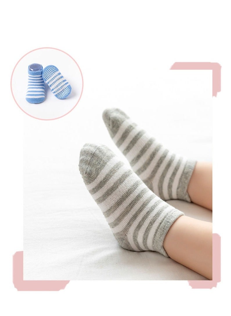 6 أزواج من جوارب الأطفال غير القابلة للانزلاق، جوارب من القطن الخالص للفتيات مقاس L - Image 3