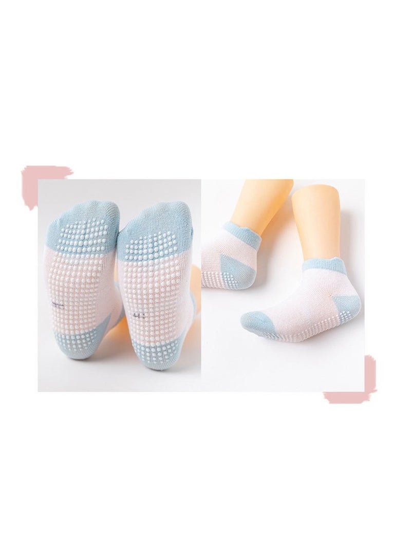 6 أزواج من جوارب الأطفال غير القابلة للانزلاق، جوارب من القطن الخالص للفتيات مقاس L - Image 5