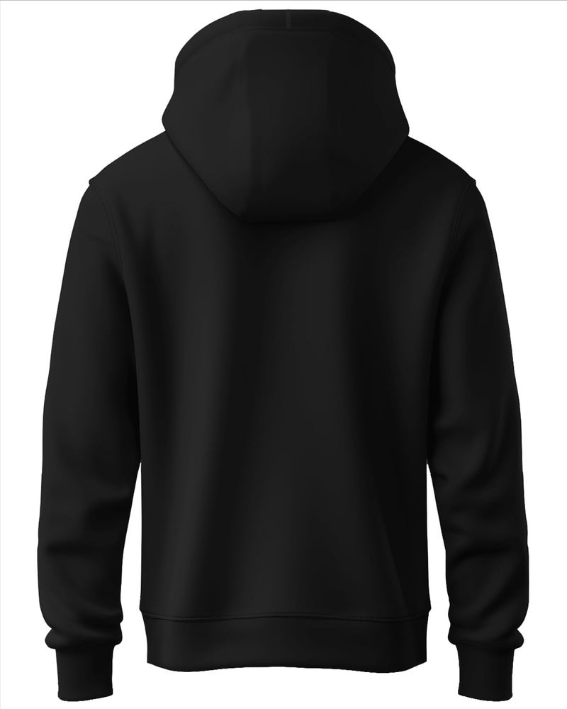 ADRO Men's Cotton Blend Neck Hooded Sweatshirt (H24-FLAG-BL_Black - Image 2