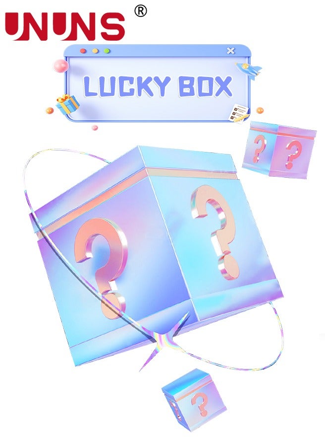 UNUNS إضاءة ديكور المنزل في صندوق غامض، صندوق خافت للضوء الليلي، صندوق مفاجآت غامض، منتجات عشوائية متعددة، هدية مفاجئة لجهاز ترطيب الرذاذ البارد، مجموعة قيمة للغاية، افتح رحلة صندوق الغموض الخاص بك - Image 1