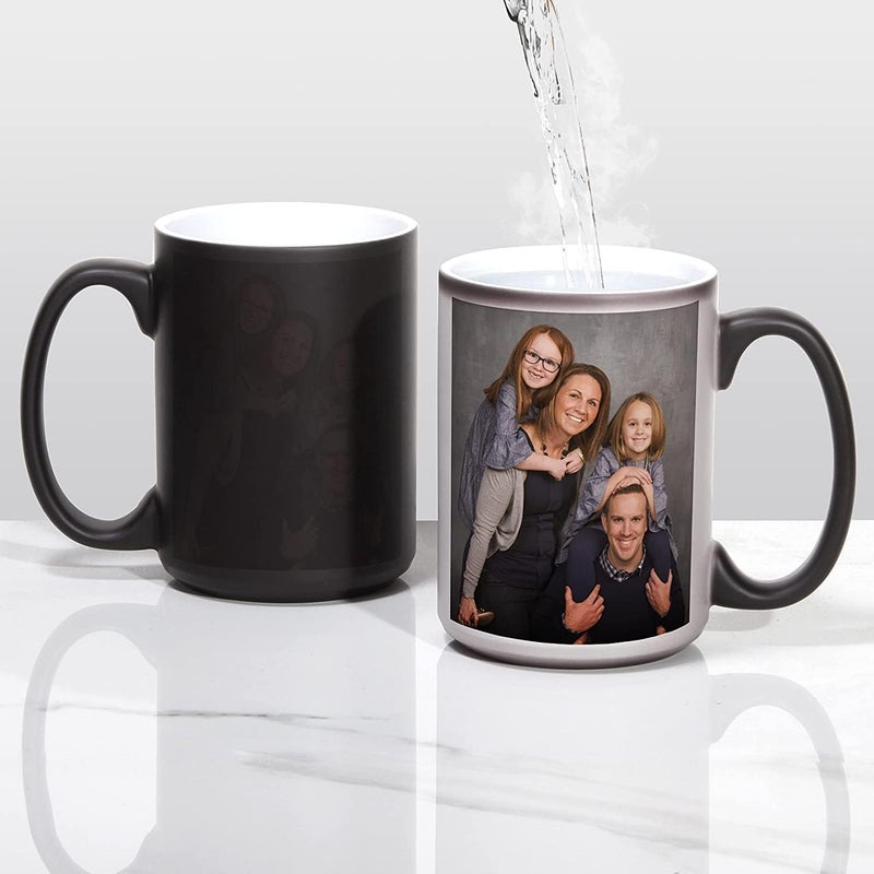 ABBSH Color Changing Mugs Sublimation Mugs Black Color Changing Coffee Mugs Heat Sensitive Coffee Mugs Tazas Magicas Para Sublimacion 15 OZ With Box Set of 12 - Image 4