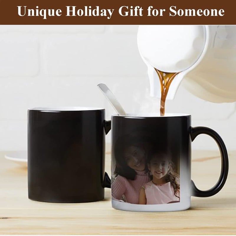 ABBSH Color Changing Mugs Sublimation Mugs Black Color Changing Coffee Mugs Heat Sensitive Coffee Mugs Tazas Magicas Para Sublimacion 15 OZ With Box Set of 12 - Image 5