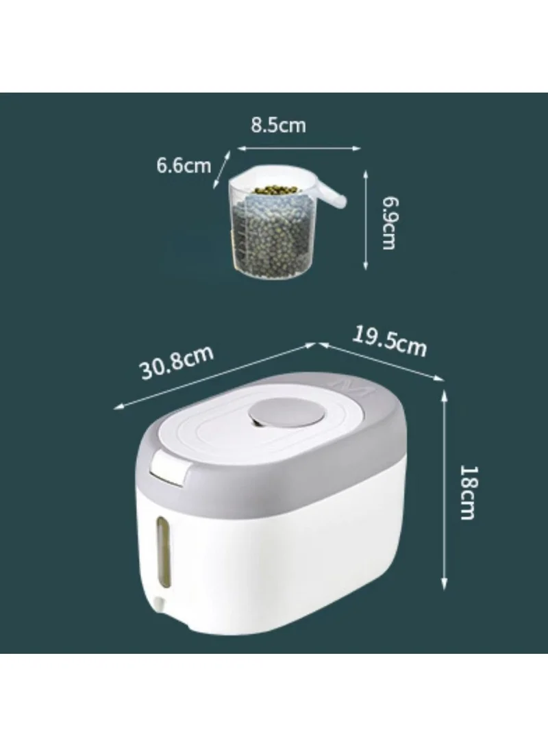 QUESERA 2 pcs Airtight Food Storage Multi-Purpose Plastic Container with Lids and cup -5kg Bucket, Rice dispenser & sugar container-dog food storage, Cereal & Grain