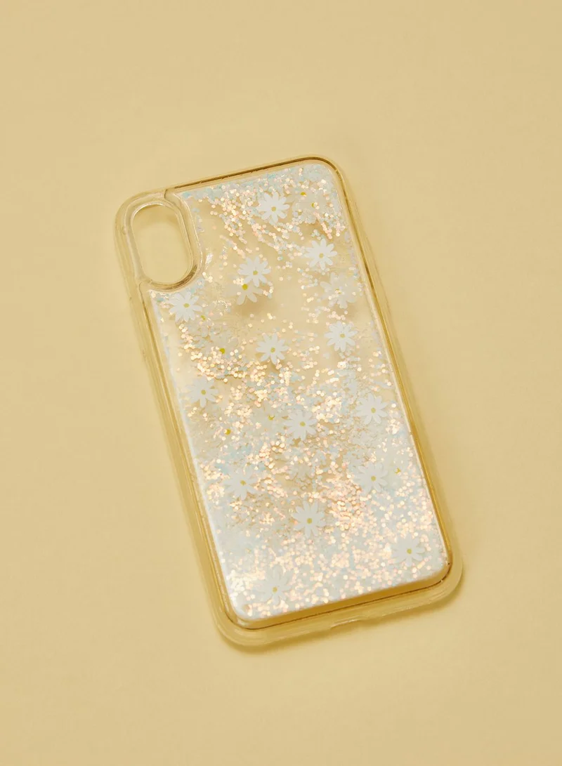 Skinnydip London Daisy Liquid Glitter  iPhone X Case