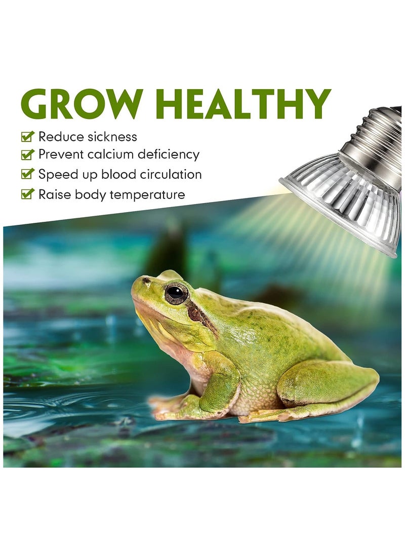 Excefore - 3Pack 50W UVA+UVB Bulbs Heat and Light for Reptiles and Amphibian Tanks Terrariums and Cages Heat Lamp Basking Lamp Heater Light Replacement Bulbs Works with Various Lamp Fixtures - Image 1