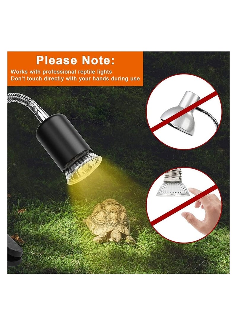 Excefore - 3Pack 50W UVA+UVB Bulbs Heat and Light for Reptiles and Amphibian Tanks Terrariums and Cages Heat Lamp Basking Lamp Heater Light Replacement Bulbs Works with Various Lamp Fixtures - Image 1