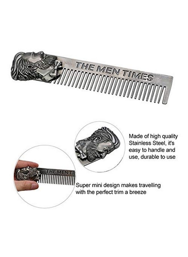 Delidge Stainless Steel Cool Hair Beard Shaping Template Comb Trim Tool for Men - Image 2