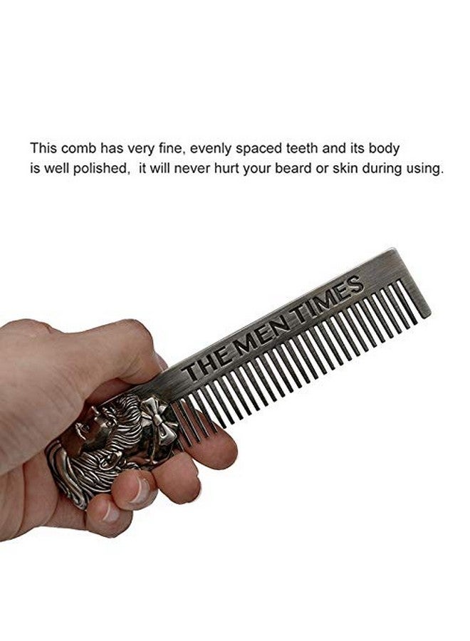 Delidge Stainless Steel Cool Hair Beard Shaping Template Comb Trim Tool for Men - Image 3