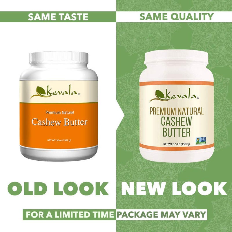 Kevala Cashew Butter - 3.5 lb - 1587 g - No Sugar Added - Spreadable Butter - Roasted Cashew Nuts Spread - Creamy - Lactose Free - Gluten Free - Vegan - Image 4