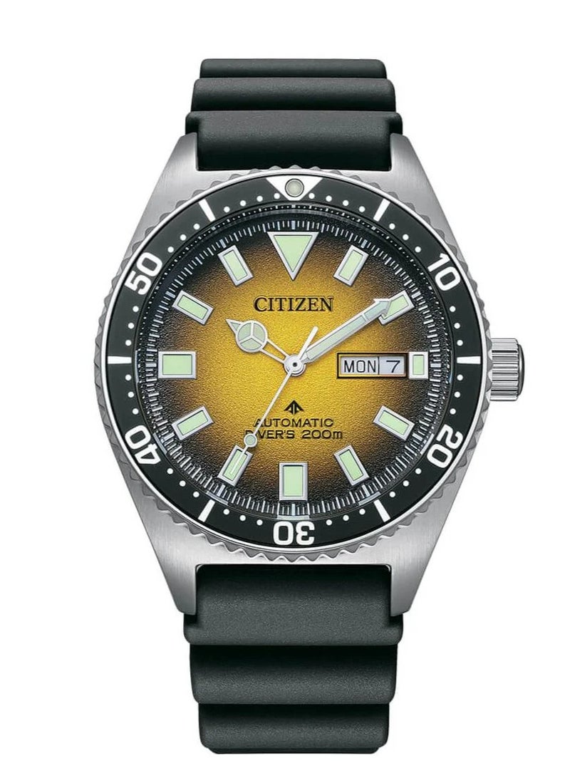 Citizen Automatic 200m Rubber Strap Men's Watch NY0120-01X - Image 1