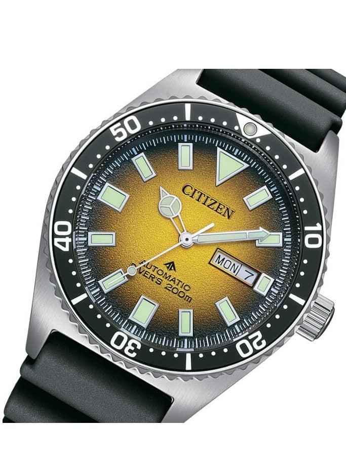 Citizen Automatic 200m Rubber Strap Men's Watch NY0120-01X - Image 5
