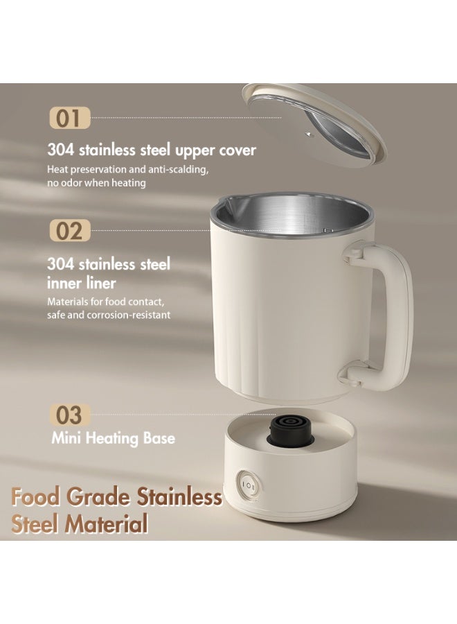 DMG TECH Foldable Electric Kettle, 800ML Stainless Steel Portable Travel Kettle with Foldable Handle, Collapsible Water Boiler with Dual Modes, Compact for RV, Business Trip, Camping - Image 2