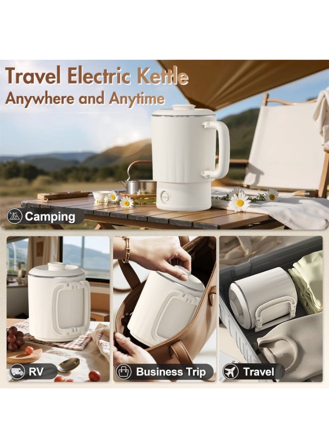 DMG TECH Foldable Electric Kettle, 800ML Stainless Steel Portable Travel Kettle with Foldable Handle, Collapsible Water Boiler with Dual Modes, Compact for RV, Business Trip, Camping - Image 5