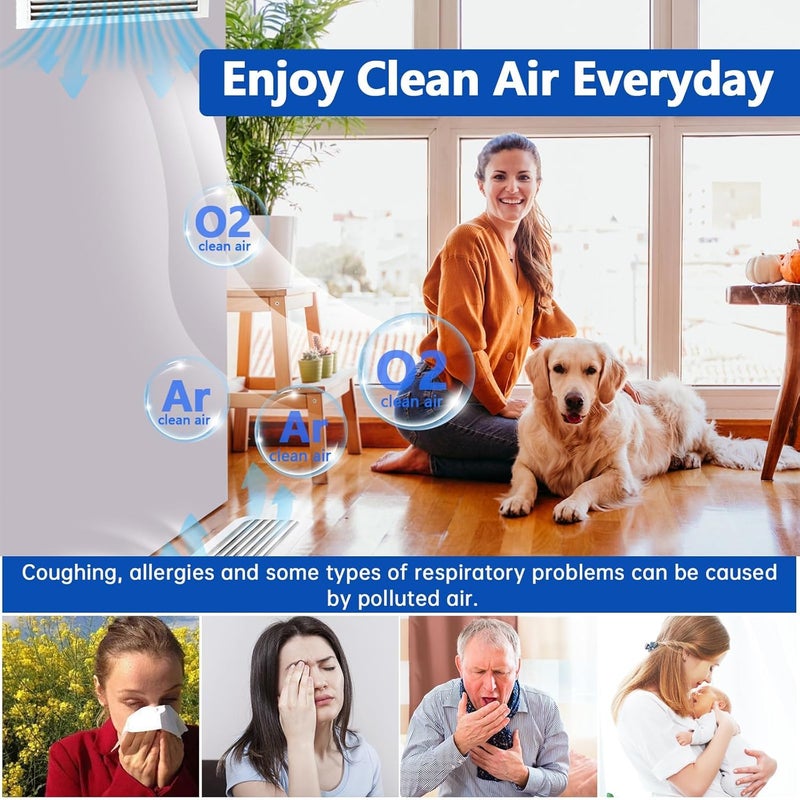 Demiwise Air Vent Filters,14"x120"Cut to Fit Air Filter Material (70+Filters),MERV 8 Electrostatic Air Vent Filter for Home Floor, Grilles, Ceiling, HVAC Furnace Vents, With 48PCs Adhesive Hook Tape - Image 4