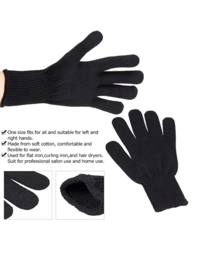 Generic 2-Piece Professional Heat Resistant Glove Black - Image 4
