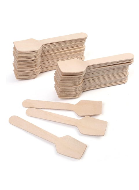 100Pc Wooden Ice Cream Spoons Eco Friendly Disposable Wooden Dessert Spoons