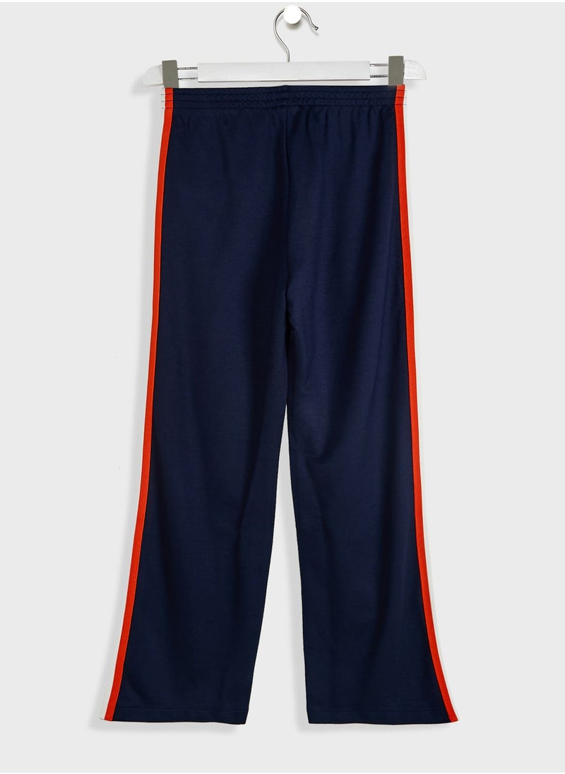 LACOSTE - Kids Contrast Bands Stretch Track Pants - Image 1
