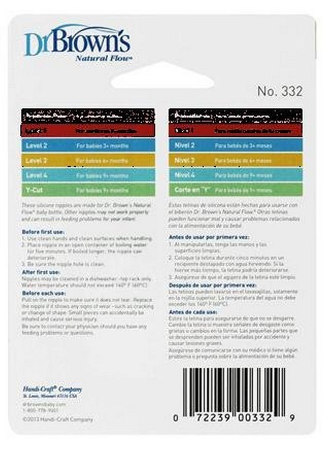 Dr. Brown's حلمة دكتور براونز ذات التدفق الطبيعي المستوى 3 القياسية - 6 حلمات  - Image 3