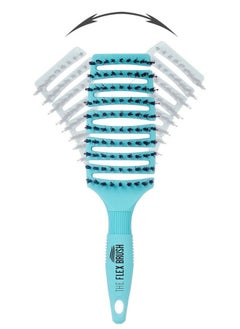 THE FLEX BRUSH Xl Boar/ Nylon Mix (Blue)  - Image 1