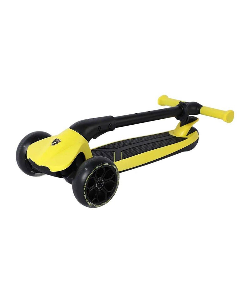 Lamborghini 3-Wheel Folding Kick Scooter (60 x 28 x 80 cm, Yellow) - Image 4