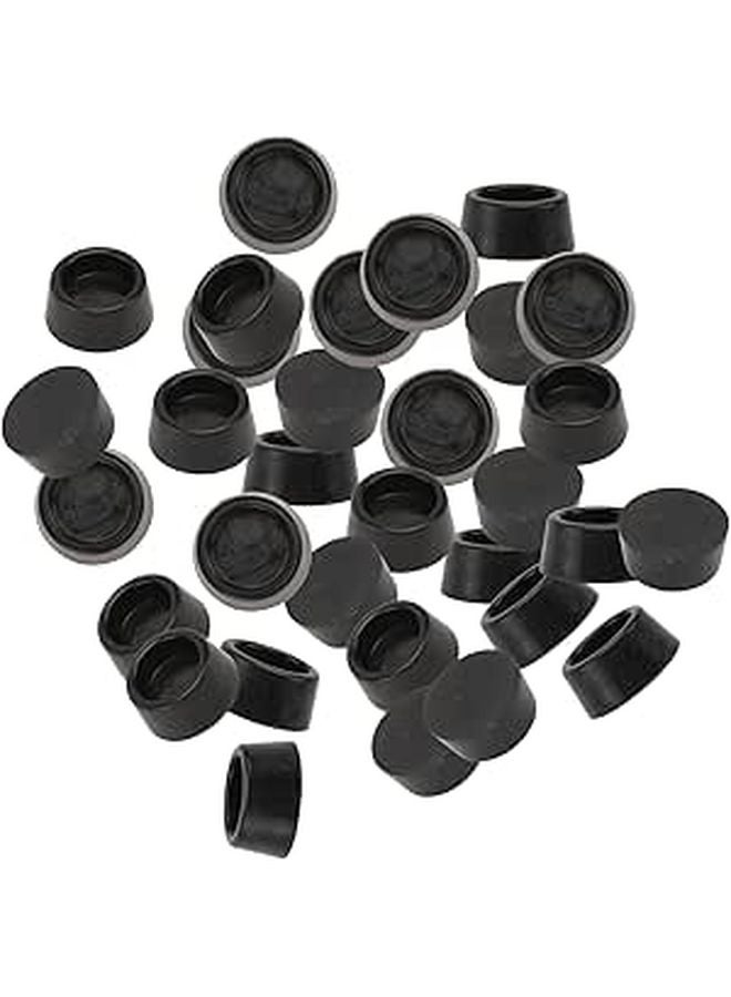 40 Pcs Black Rubber Furniture Foot Pads Chair Leg Protectors For Hardwood Floor - Image 1
