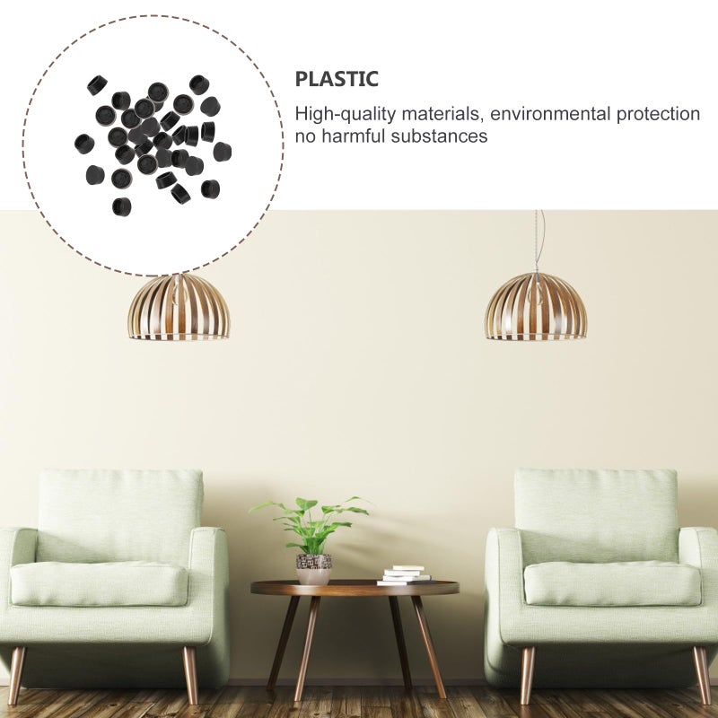 40 Pcs Black Rubber Furniture Foot Pads Chair Leg Protectors For Hardwood Floor - Image 4