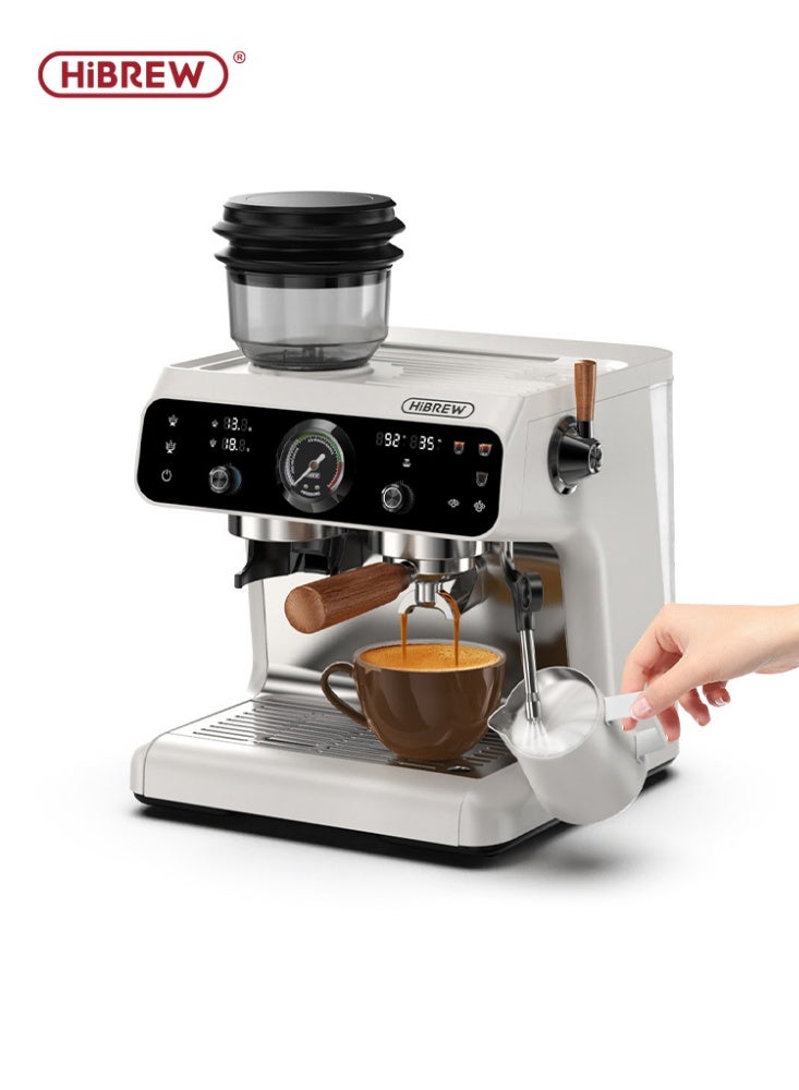 HiBREW Upgraded Dual Boiler Barista Pro Espresso Machine Built-in Grinder With 30 Size Settings for Cafe Hotel Restaurant H7B - Image 1