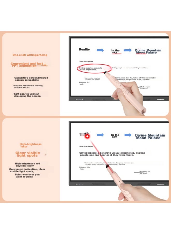 Whist K9 Page-turning Pen, Multi-functional Remote Control Teaching Pointer Pen For Teachers, Suitable For Seewo Whiteboard Ppt Touchscreen Pen, Infrared Projection Screen-specific Red Light Laser Pointer, Courseware Projection Pe - Image 2