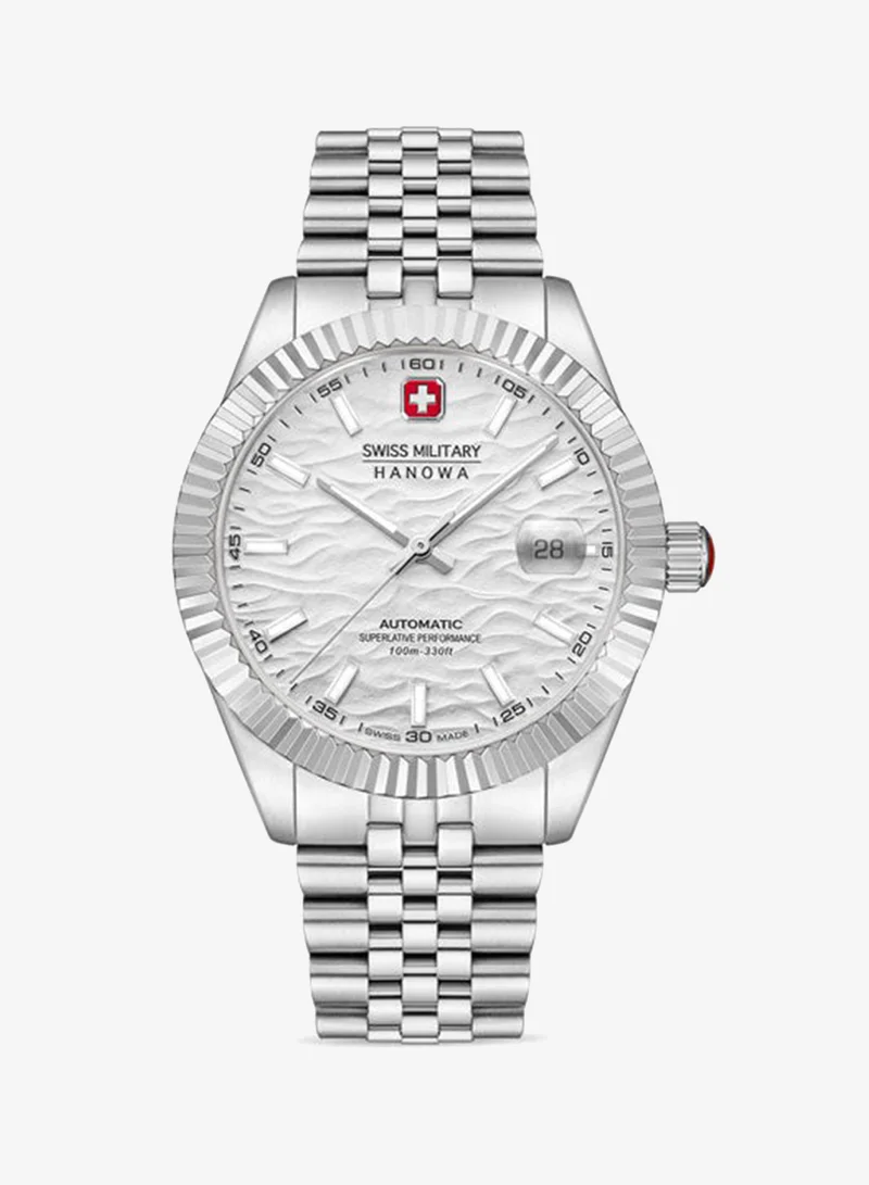 Master Diligenter Silver Dial Stainless Steel Bracelet Analog Watch for Men, 41mm
