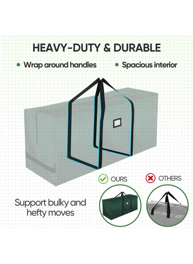 Baleine BALEINE 7.5 ft Extra Large Christmas Tree Storage Bag With Reinforced Handles and Dual Zippers for Wide Opening (Green)  - Image 4