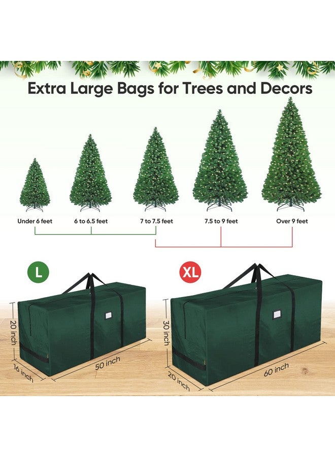 Baleine BALEINE 7.5 ft Extra Large Christmas Tree Storage Bag With Reinforced Handles and Dual Zippers for Wide Opening (Green)  - Image 2