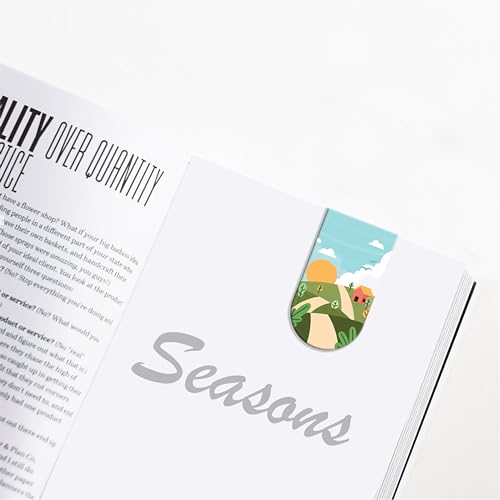 Papboo Pack of 6 Seasons Magnetic Bookmarks,Matte Finished Gifts for Book Readers Writers,Aesthetic Bookmarks - Image 3