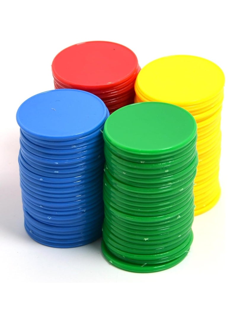 160Pcs Plastic Chip with Storage Box, Round Learning Counters  Colorful Bingo Chips for Math Practice and Poker Chips Game  - Image 2