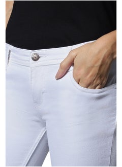 HIGH STAR Women White Slim Fit Mid-Rise Clean Look Jeans  - Image 2