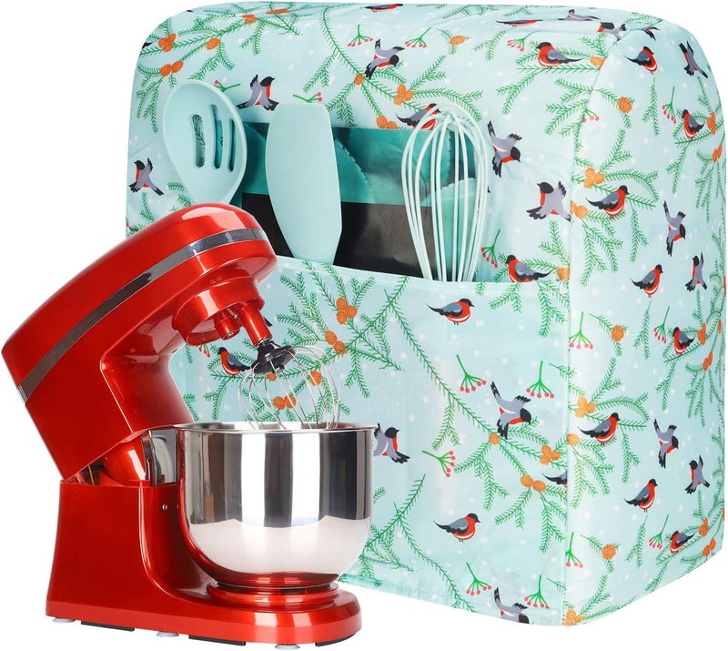 TUYUU غطاء خلاط Kitchen Aid متوافق مع خلاطات Kitchen Aid/Hamilton سعة 6-8 كوارت، موديلات الرأس المائل ورفع الوعاء، غطاء خلاط مطبوع بالطيور من Pioneer Woman، إكسسوارات خلاط Kitchen Aid - Image 1