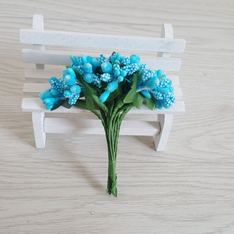 12pcs/bunch Mini Artificial Pip Berry Picks Fruit Flower Stamens for DIY Wedding Garland Box Scrapbooking Decoration ( ) - Image 3